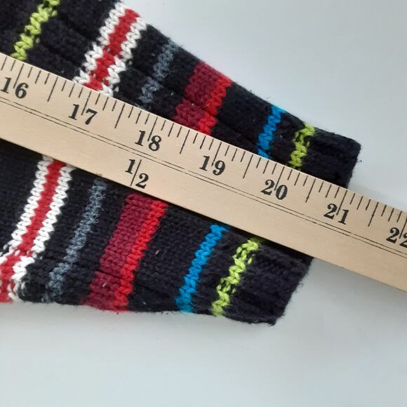 Vintage 1980s Fair Isle Sweater Ribbed Balloon Sleeve Norwegian Multi Womens S - Picture 11 of 11